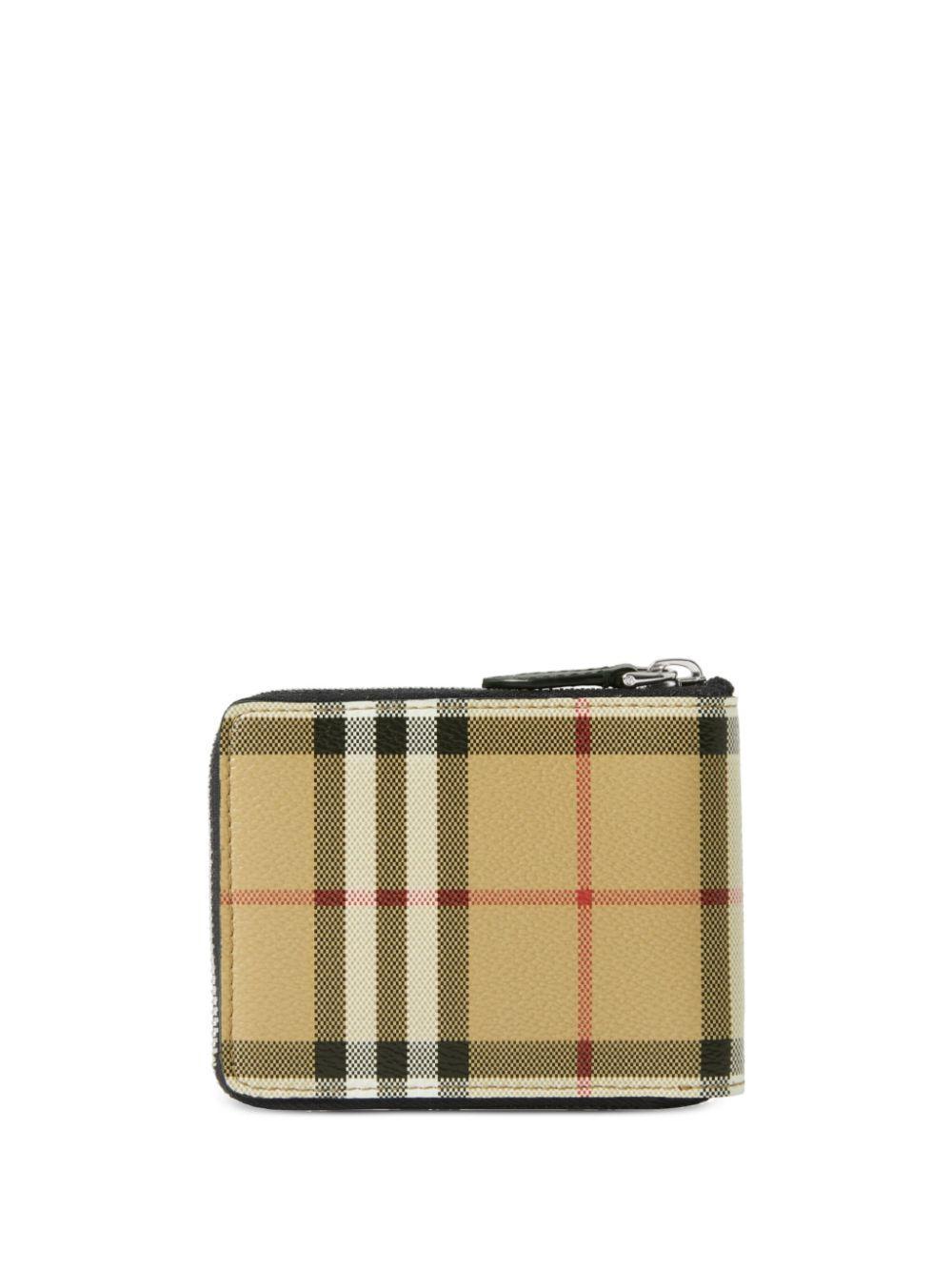 BURBERRY Check Ziparound Wallet In A7026 - Archive Beige Product Image