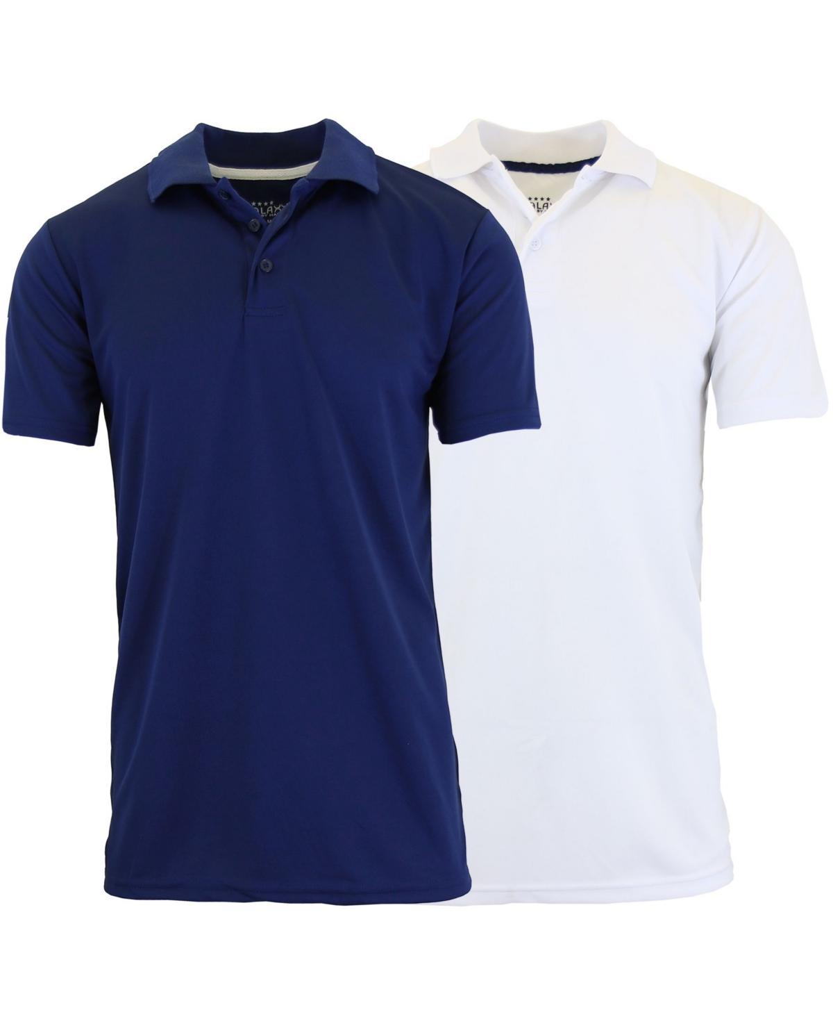 Galaxy By Harvic Mens Tag less Dry-Fit Moisture-Wicking Polo Shirt, Pack of 2 Product Image