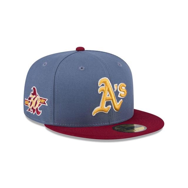 Oakland Athletics Deep Blue 59FIFTY Fitted Hat Male Product Image