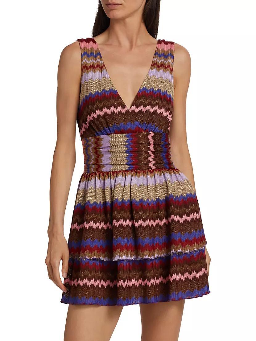 Laura Zig Zag Tiered Minidress Product Image