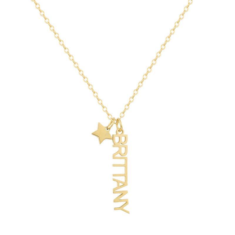 Custom/Personalized Mini Vertical Charm Nameplate Necklace Product Image