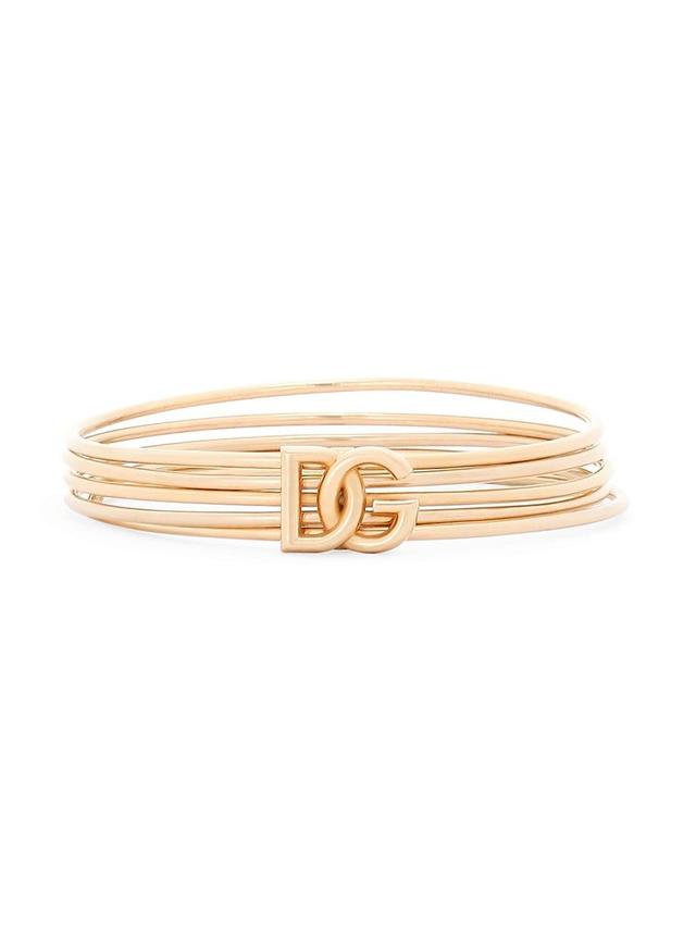 Womens Goldtone Monogram Multi-Bangle Bracelet Product Image