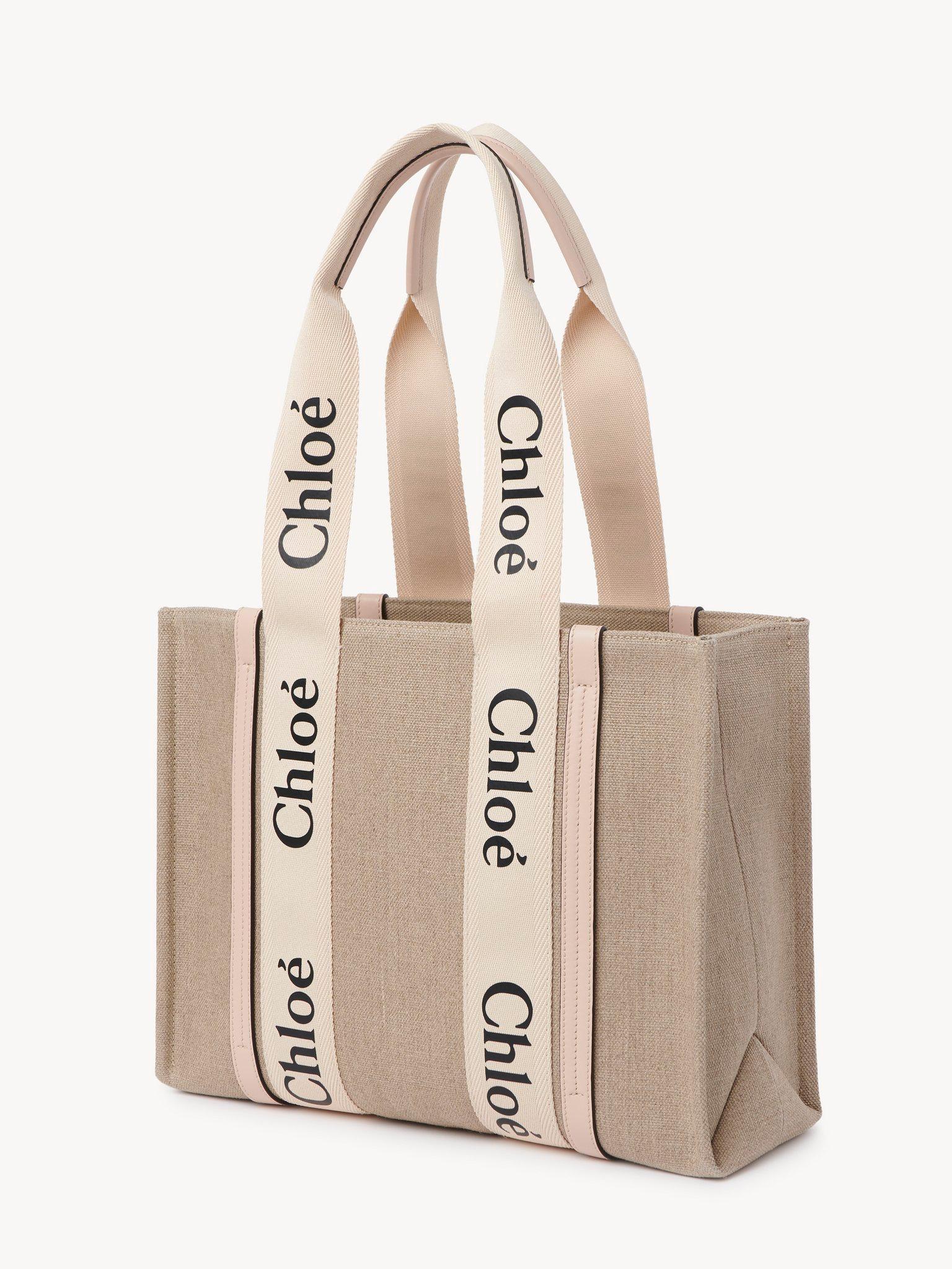 Woody tote bag in linen Product Image