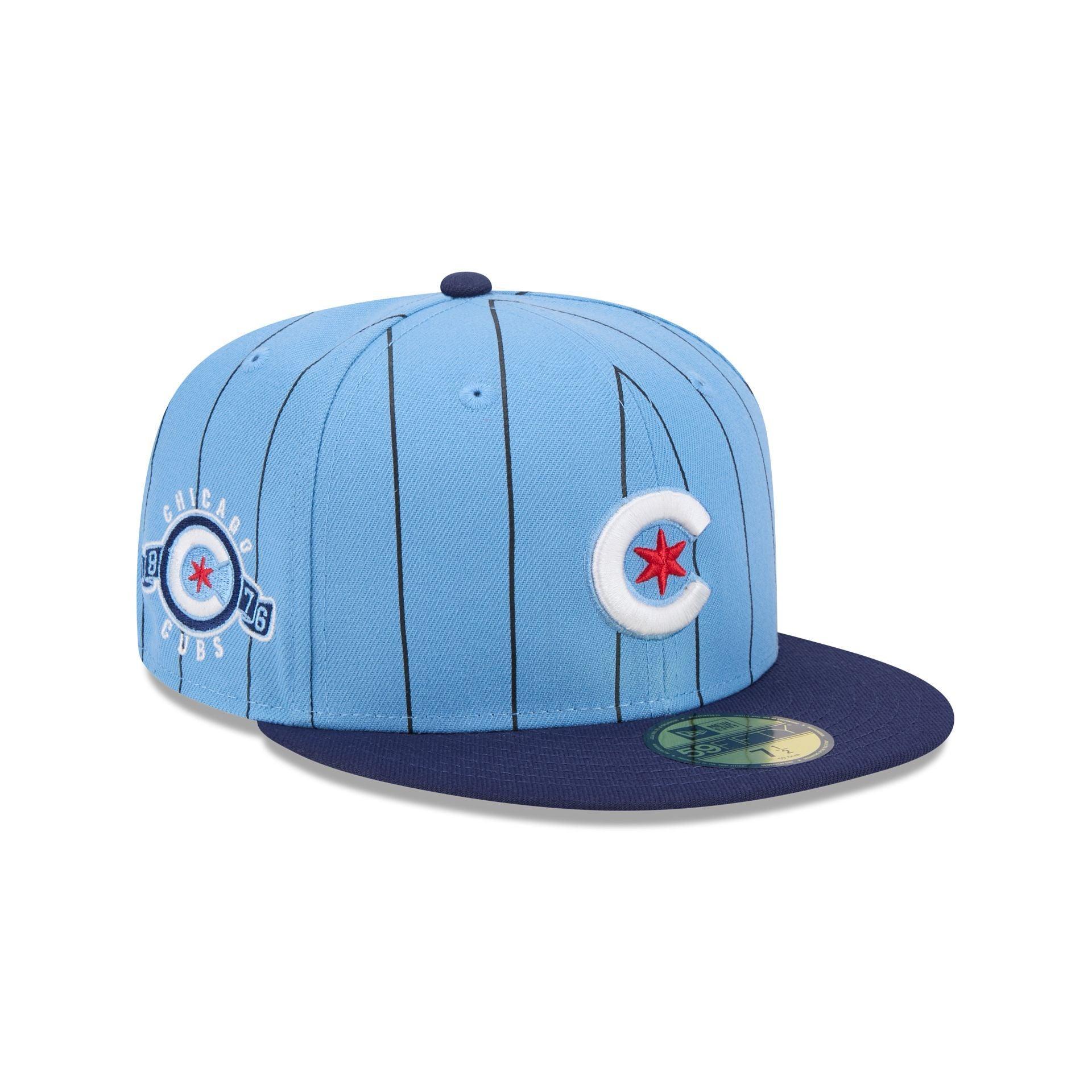 Chicago Cubs Throwback Pinstripe 59FIFTY Fitted Hat Male Product Image