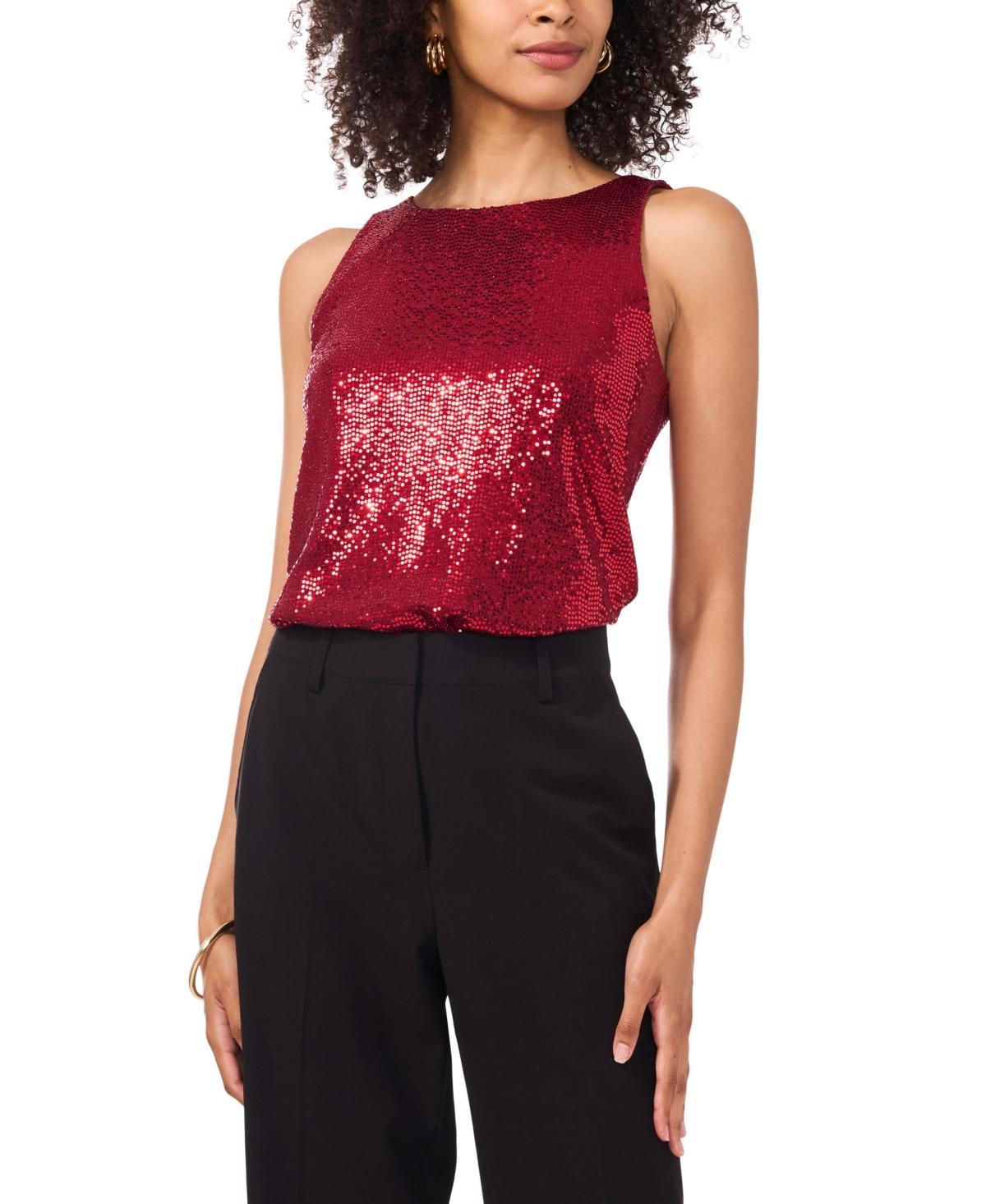 Vince Camuto Womens Sequin Sleeveless Top Product Image