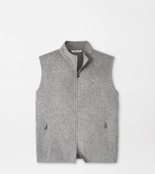 Peter Millar Mens Crown Flex Fleece Vest | Color: British Grey | Size: M Product Image