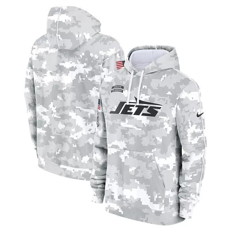 New York Jets Salute to Service Primary Edge Club Nike Mens NFL Pullover Hoodie Product Image