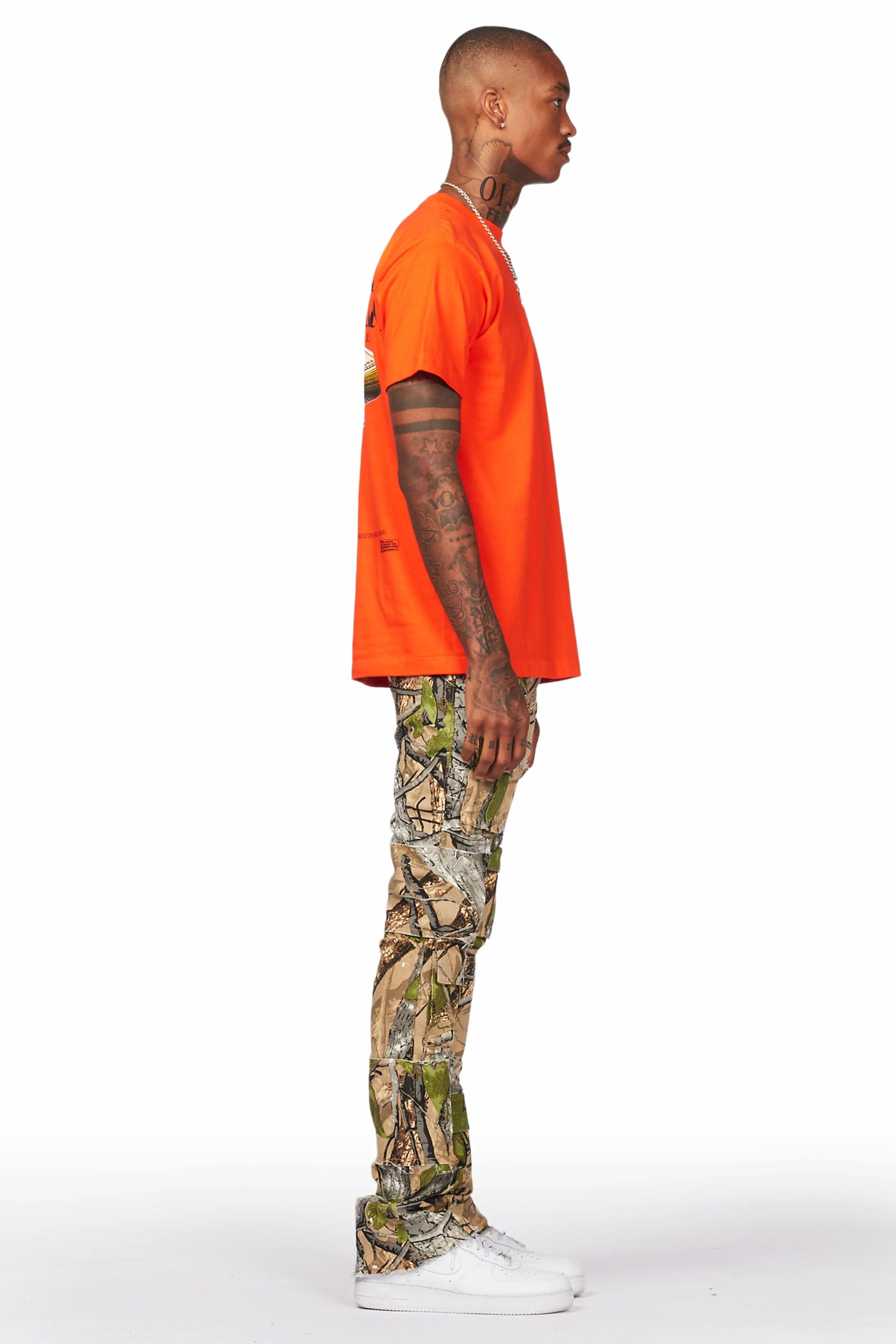 Duggar Tree Camo Cargo Stacked Flare Jean Male Product Image