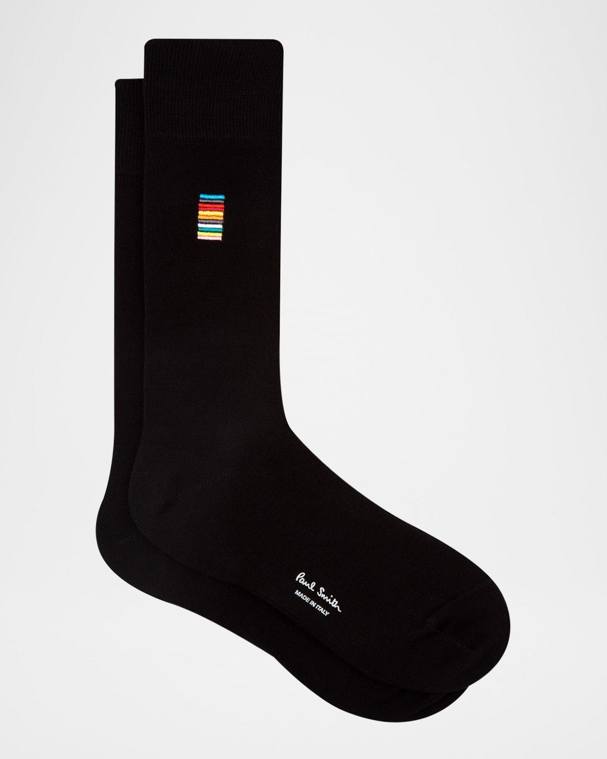 Mens Alfie Embroidered Signature Stripe Crew Socks Product Image