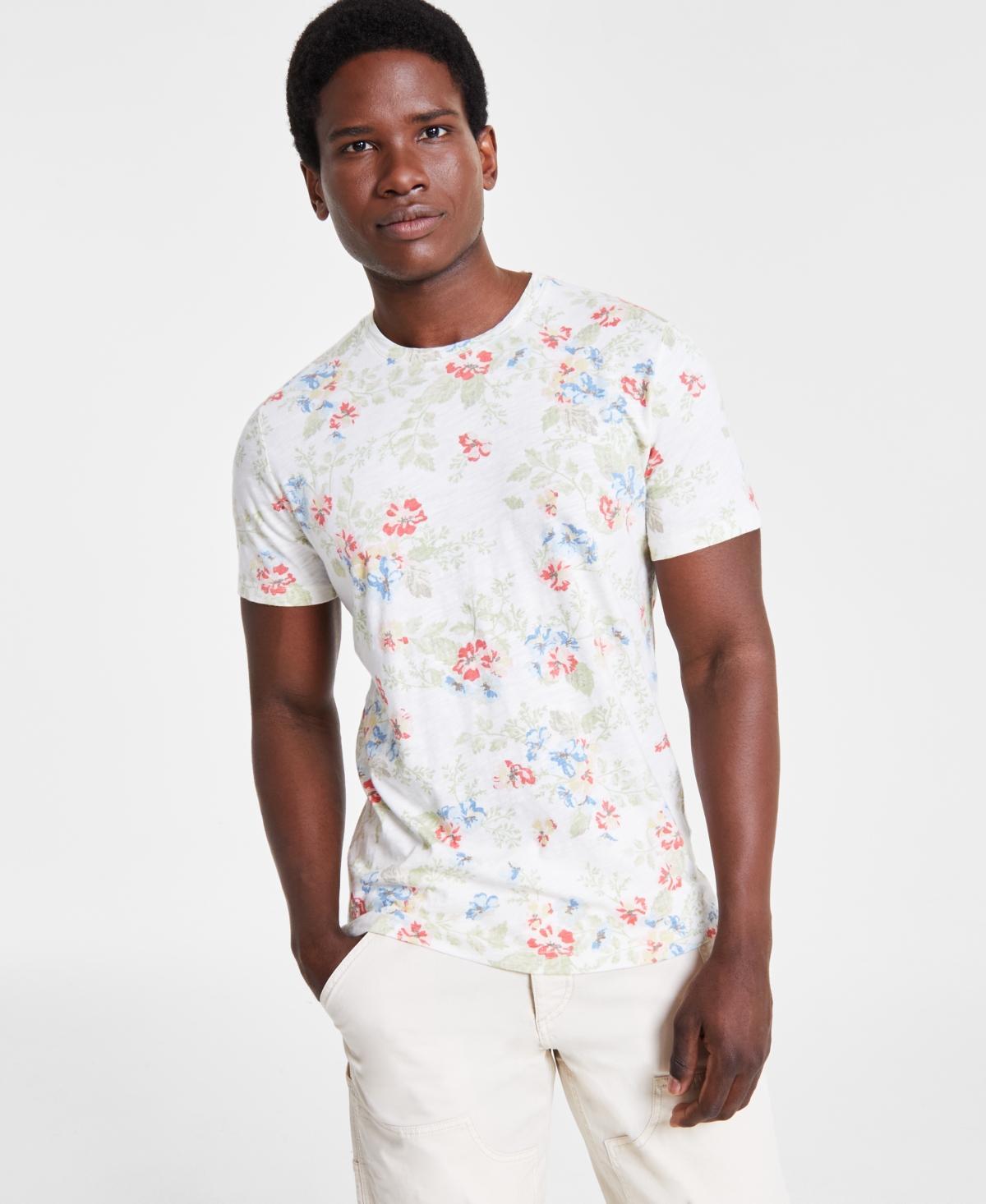 Sun + Stone Mens Garden Floral Graphic Crewneck T-Shirt, Created for Macys Product Image