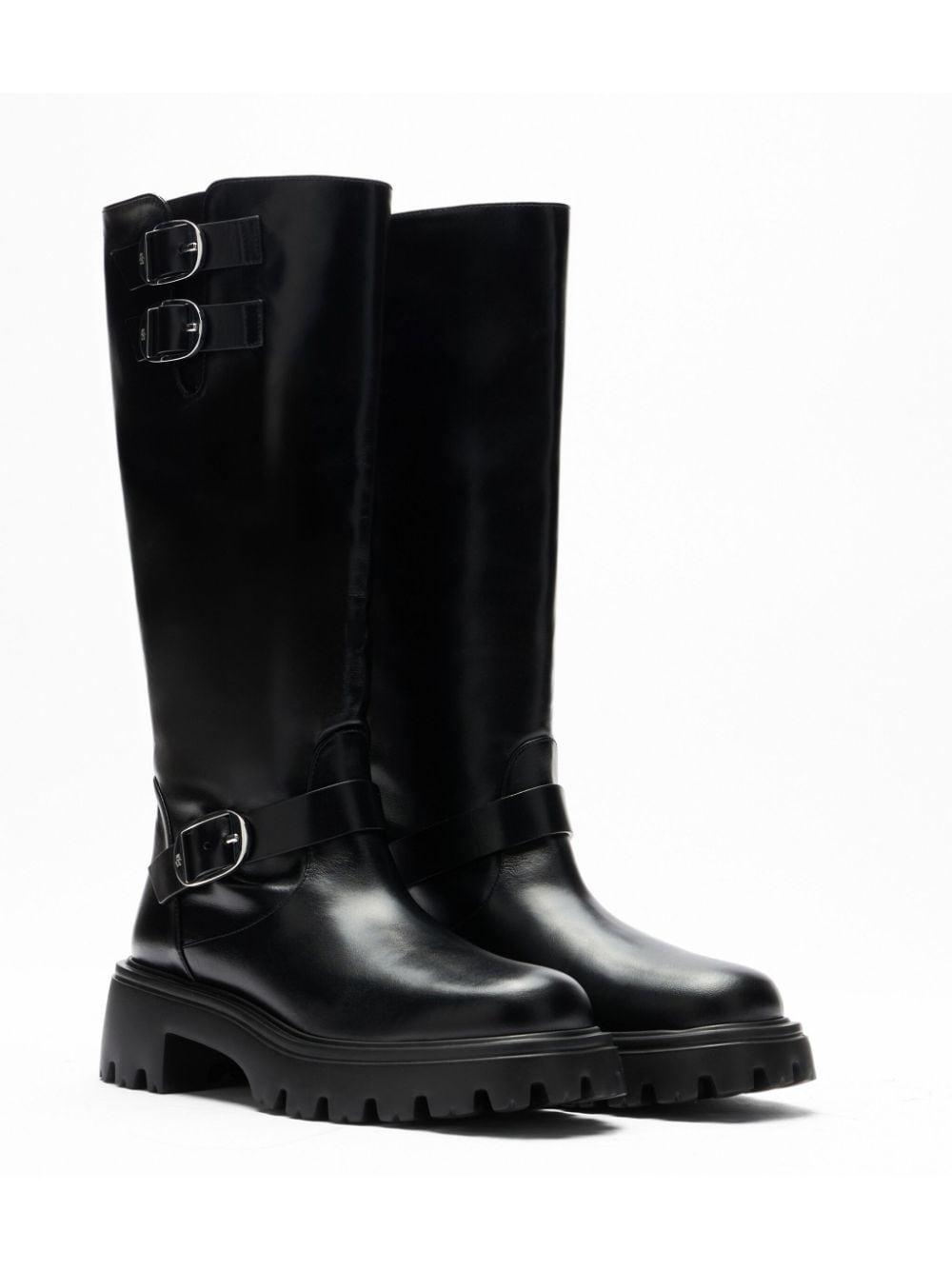 STUART WEITZMAN Emerson Moto Boots In Black Product Image