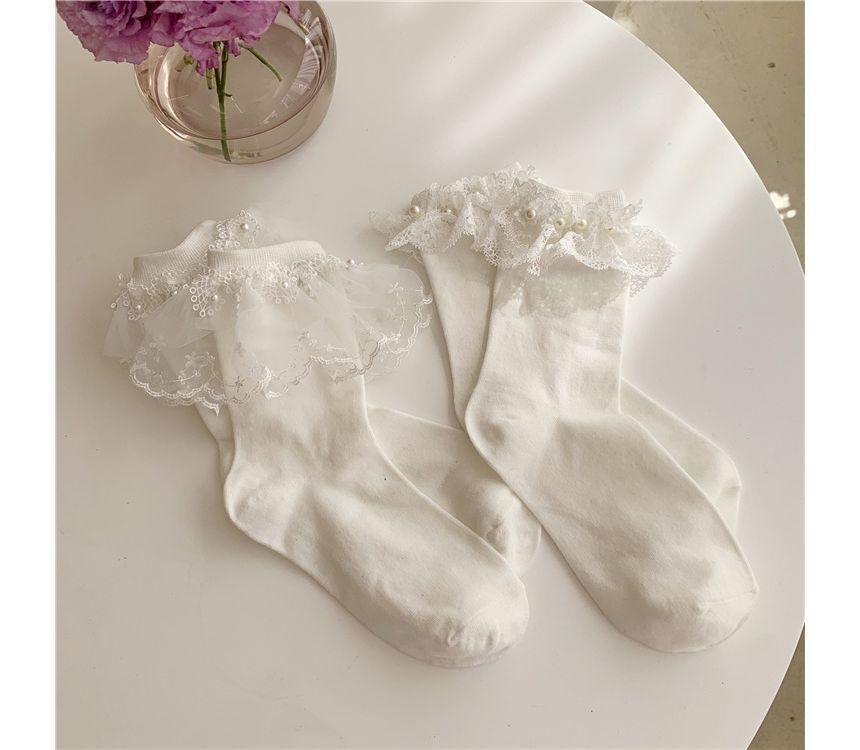 Lace Frill Trim Socks Product Image