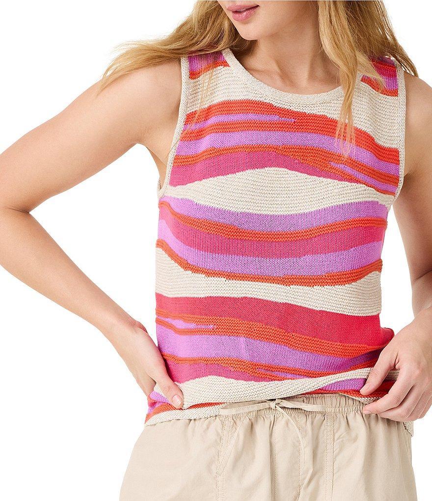 NIC + ZOE Knit-In Waves Scoop Neck Sleeveless Sweater Tank Product Image