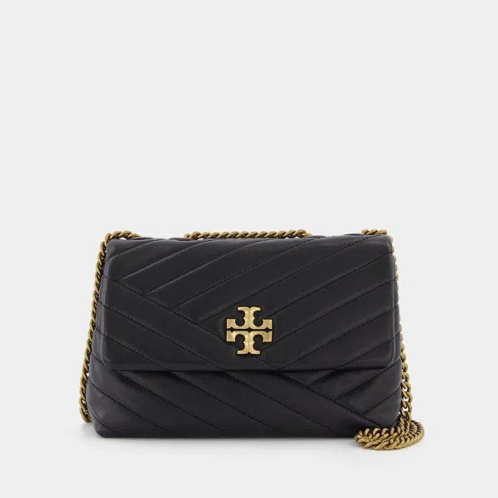 TORY BURCH Kira Chevron Small Convertible Shoulder Bag In Black Product Image