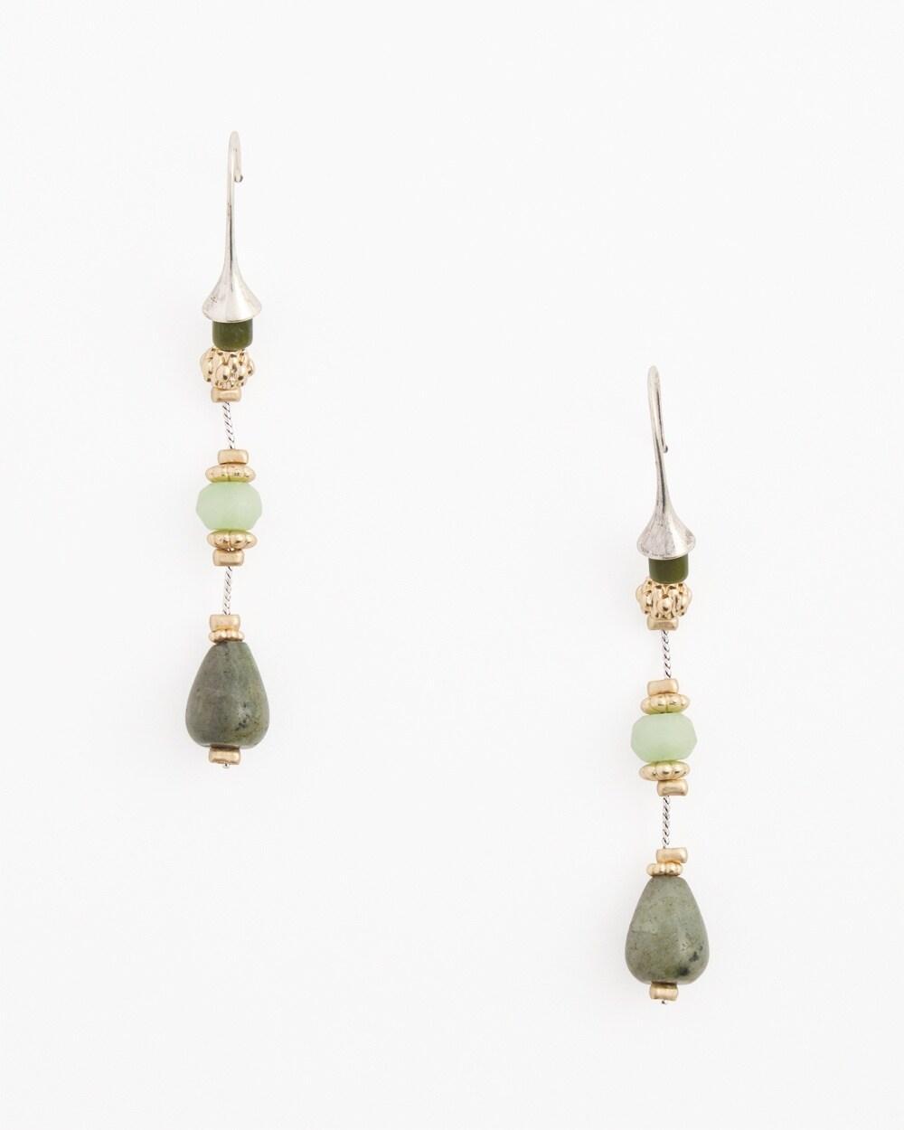 No Droop Natural Stone Earrings   Chico's - Green - Women Product Image