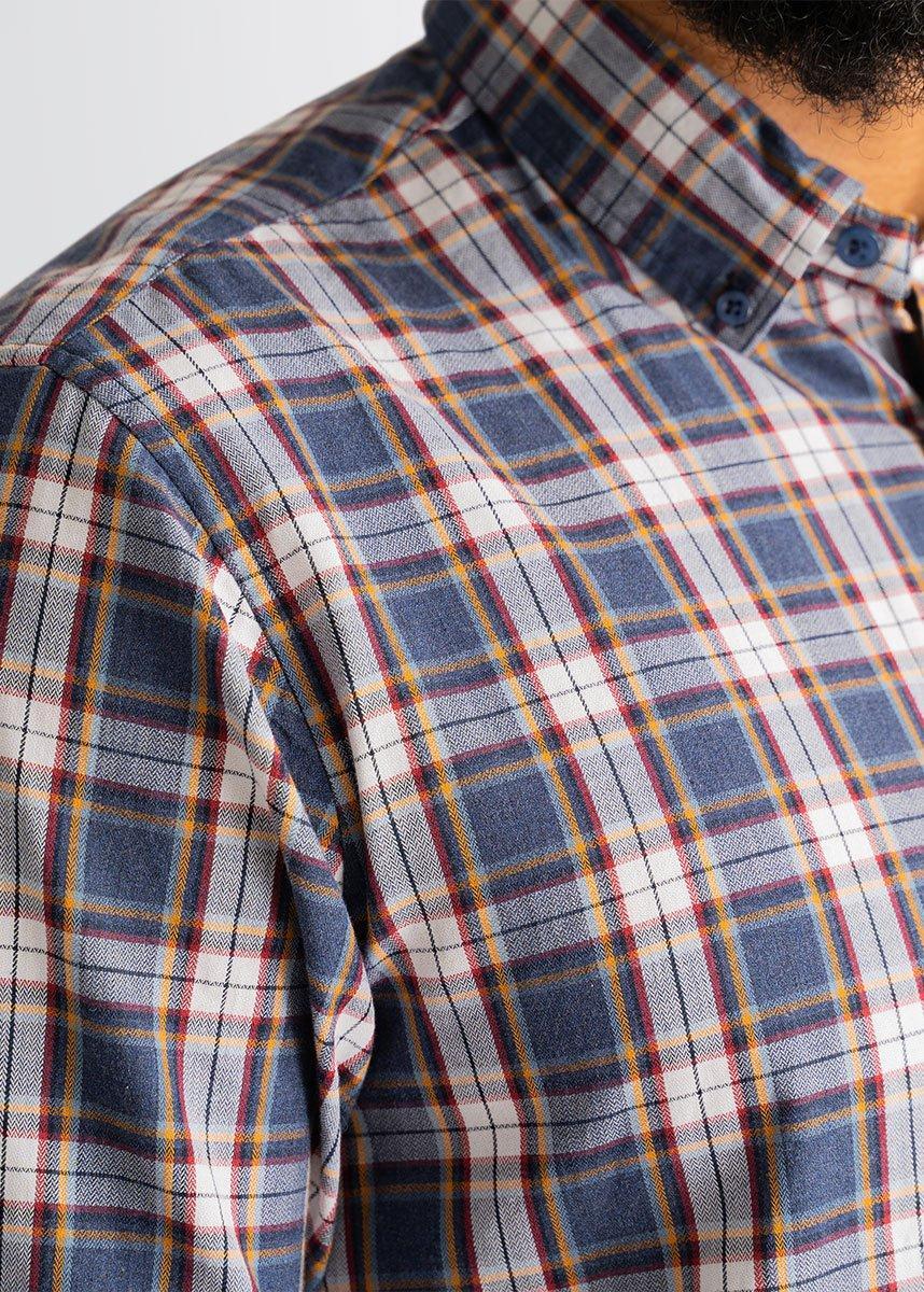 Soft-Wash Tall Button-Up Shirt in Indigo Plaid Product Image