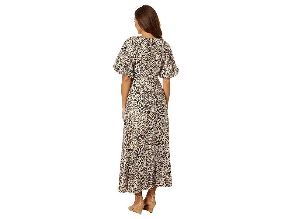 Lilly Pulitzer Clairanne Elbow Sleeve Maxi (Macadamia Big Pattern Play) Women's Dress Product Image