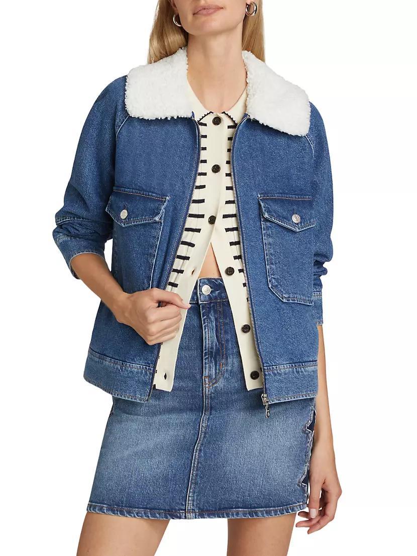 Cheyenne Zip-Up Denim Jacket Product Image