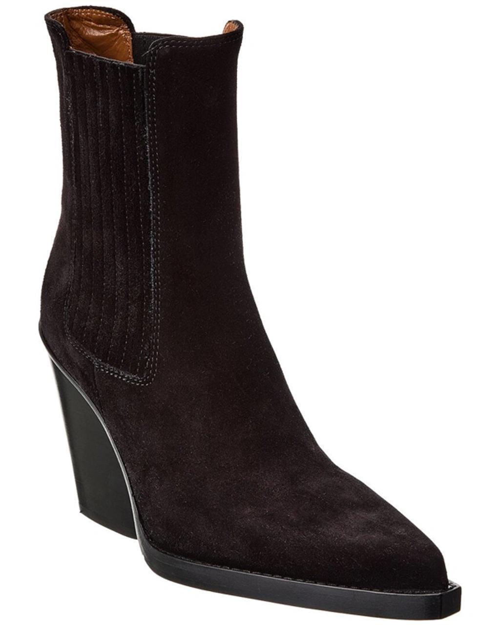 100mm Dallas Suede Ankle Boots In Black product image