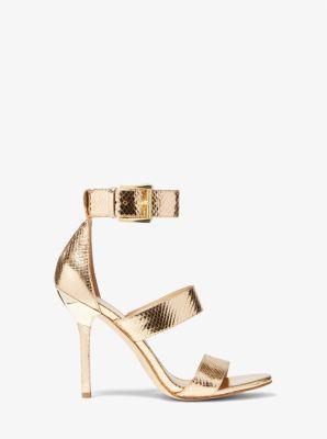 MICHAEL Michael Kors Amal Sandal (Silver) Women's Shoes Product Image