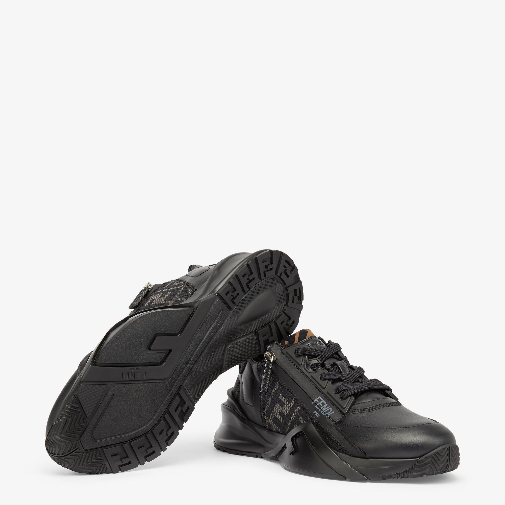 Fendi Flow SneakersBlack leather low-tops Product Image