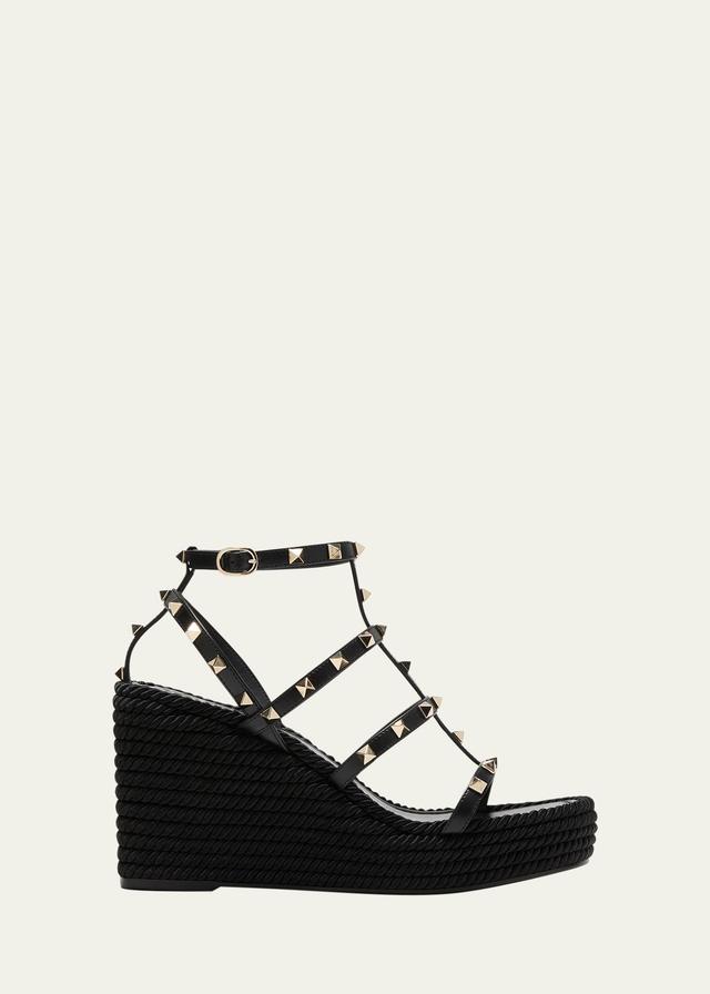 Valentino Garavani Rockstud Torchon Wedge Sandal Product Image