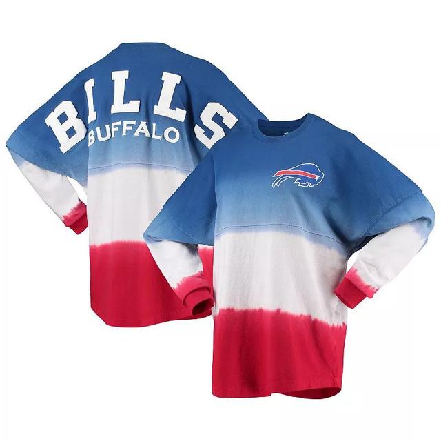 Womens Fanatics Branded Royal/Red Buffalo Bills Ombre Long Sleeve T-Shirt Product Image