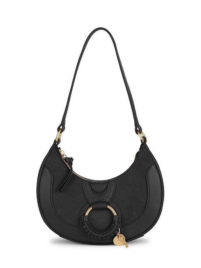 Womens Hana Suede & Leather Shoulder Bag Product Image