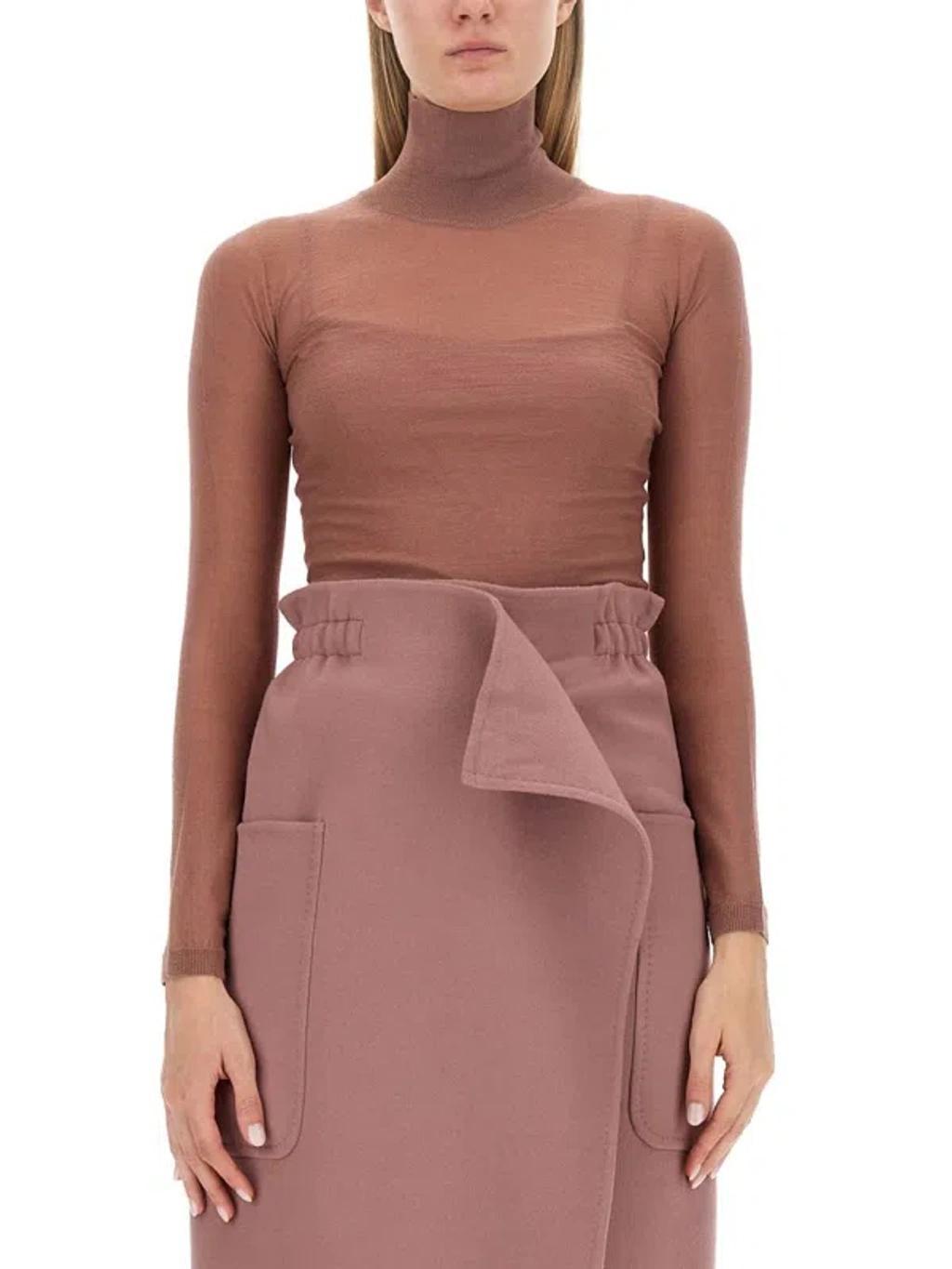 MAX MARA Turtleneck Long In Pink Product Image