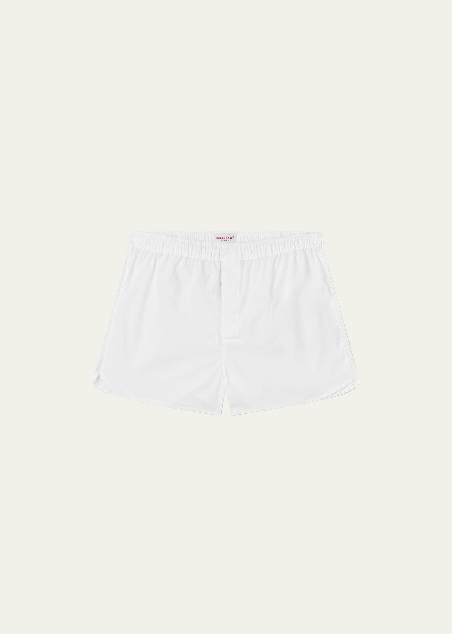 Mens Cotton Poplin Solid Boxers Product Image