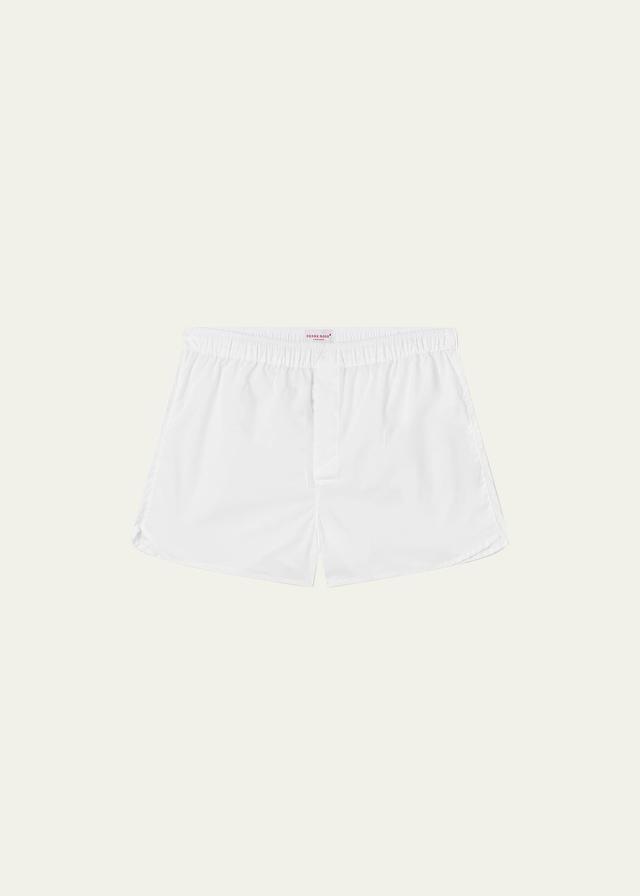 Mens Cotton Poplin Solid Boxers Product Image