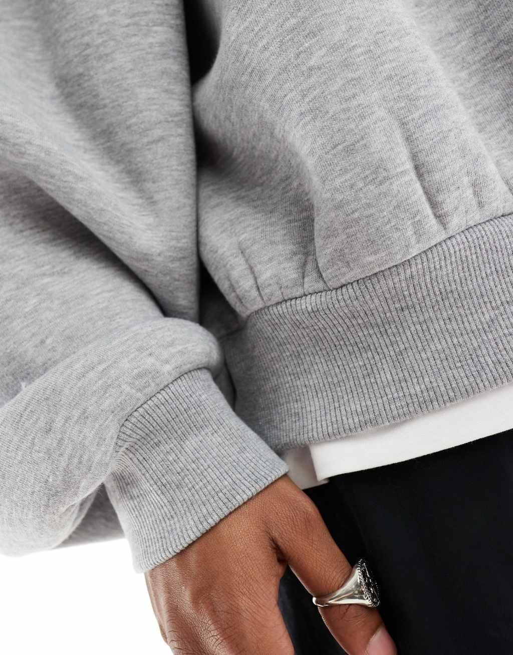 ASOS DESIGN extreme oversized sweatshirt in gray heather Product Image