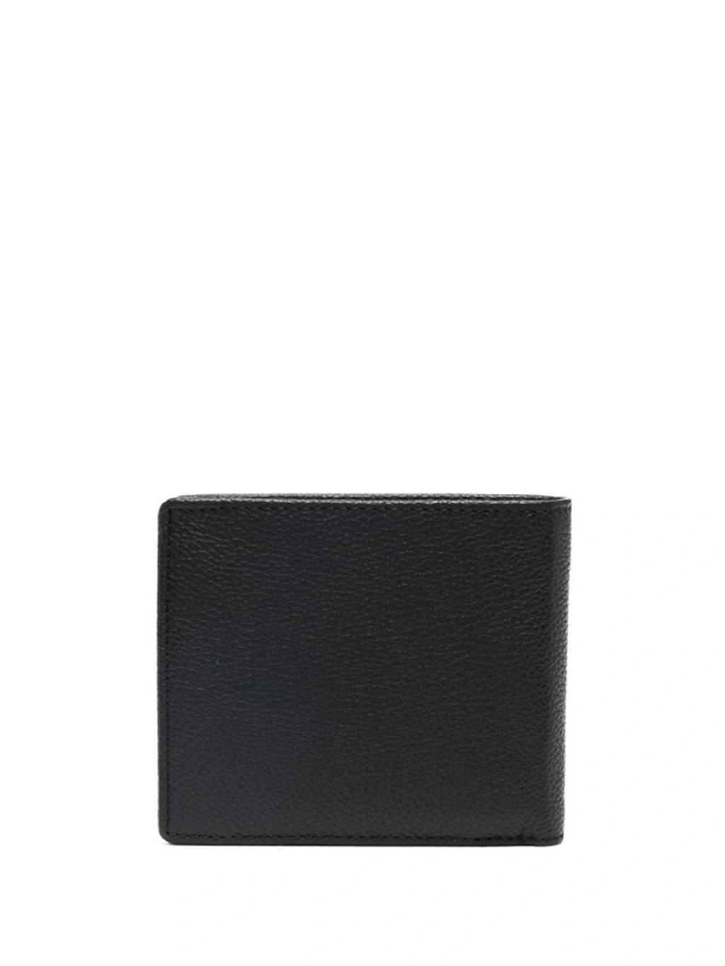 Logo-plaque Detail Bi-fold Wallet In Black Product Image