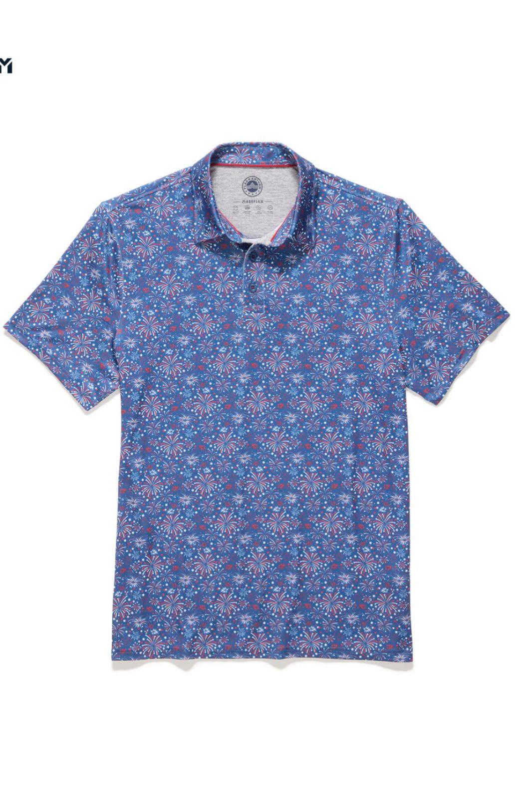 Fairhope Fireworks Print Polo Product Image