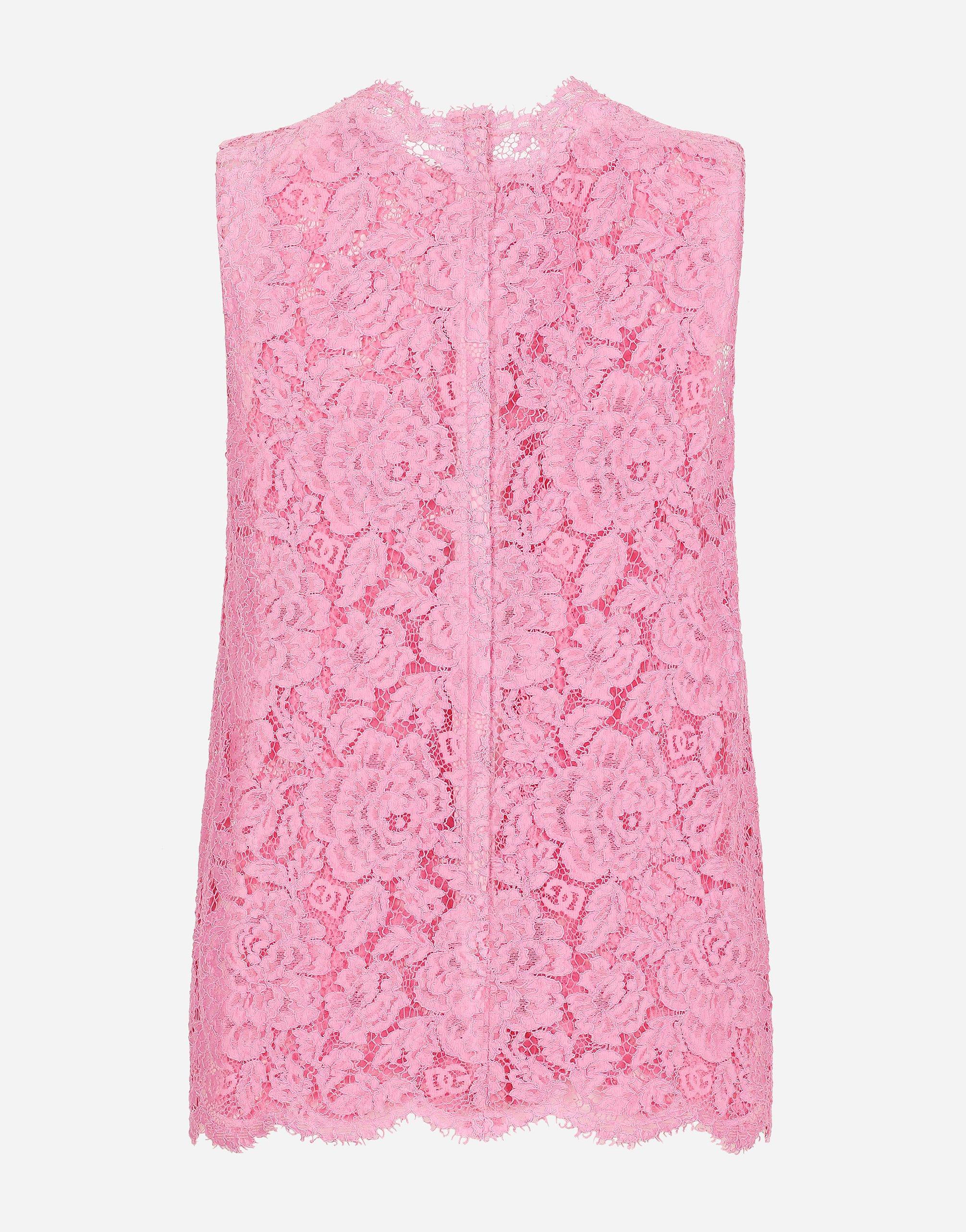 DOLCE & GABBANA Corded Lace Top In Rosa Product Image