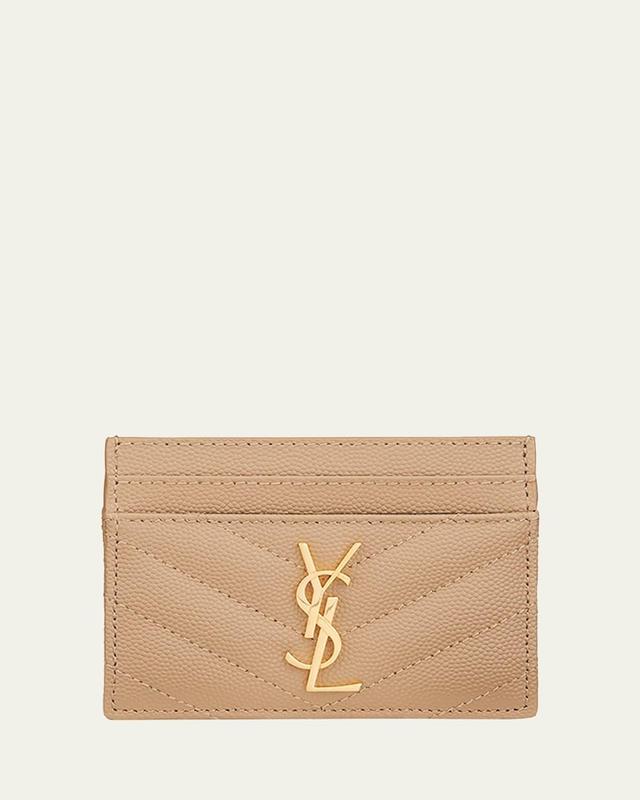 YSL Monogram Card Case in Grained Leather Product Image