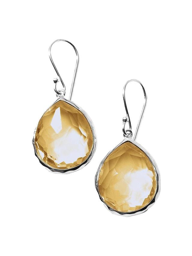 Womens Rock Candy Sterling Silver & Honey Citrine Drop Earrings Product Image