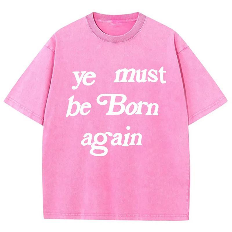 Sopula Vintage Men's Ye Must Be Born Again Graphic Acid Washed T-Shirt Product Image