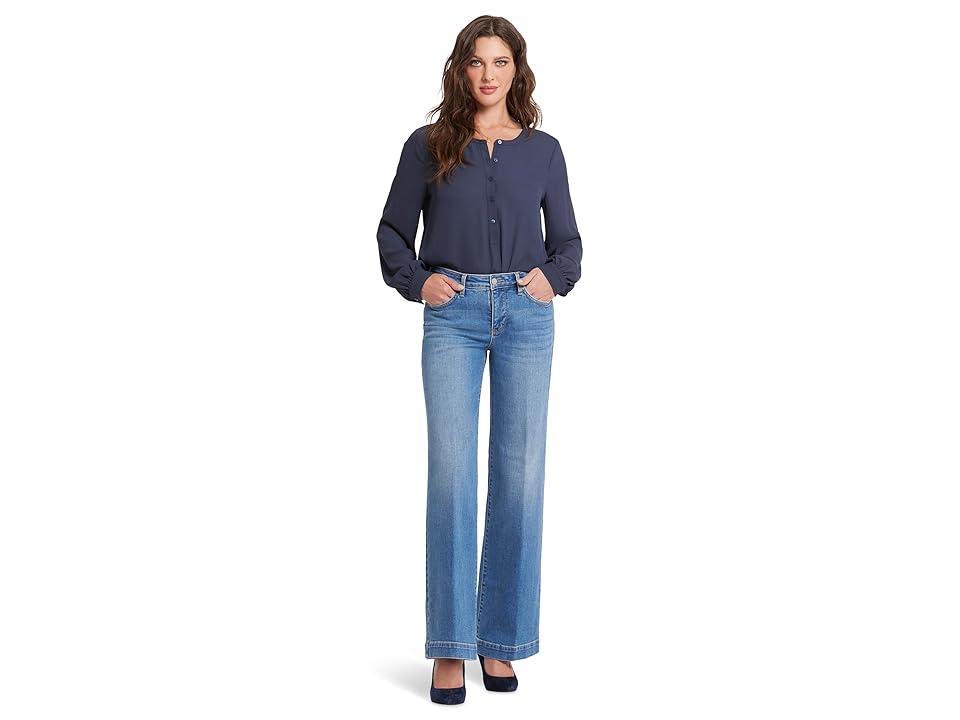 NYDJ Teresa Wide Leg in Water Canyon (Water Canyon) Women's Jeans Product Image