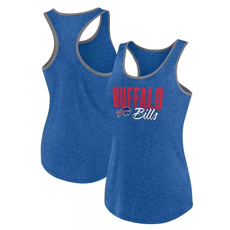 Womens Fanatics Heather Royal Buffalo Bills Plus Size Fuel Tank Top Product Image