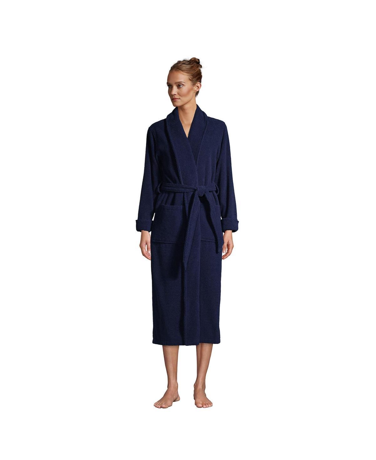 Lands End Womens Cotton Terry Long Spa Bath Robe Product Image