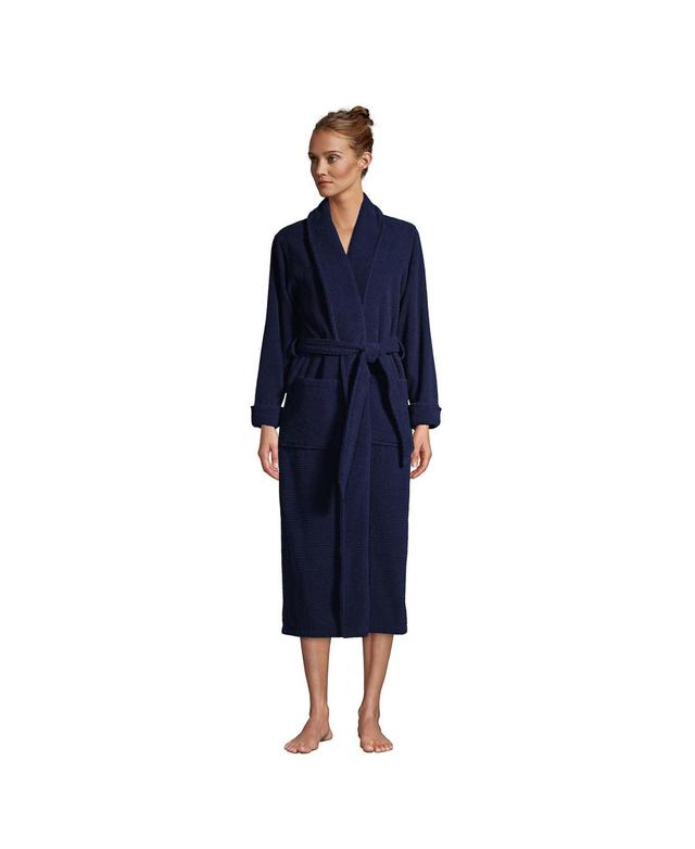 Petite Lands End Cotton Terry Long Spa Bath Robe, Womens Product Image