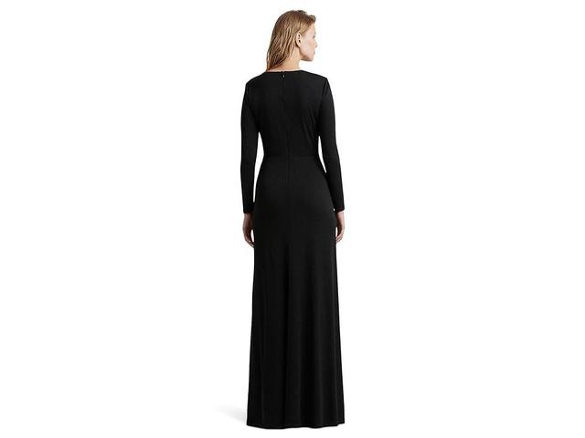 LAUREN Ralph Lauren Twist-Front Stretch Jersey Gown Women's Dress Product Image