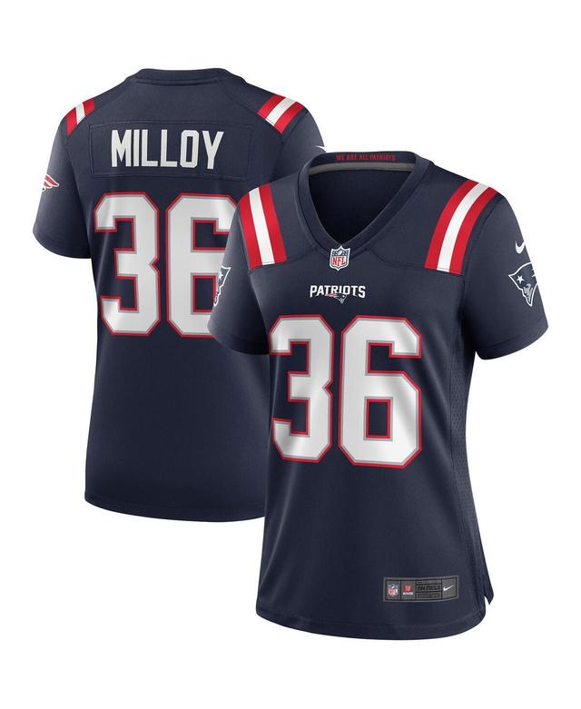 Womens Nike Lawyer Milloy Navy New England Patriots Game Retired Player Jersey - Navy Product Image