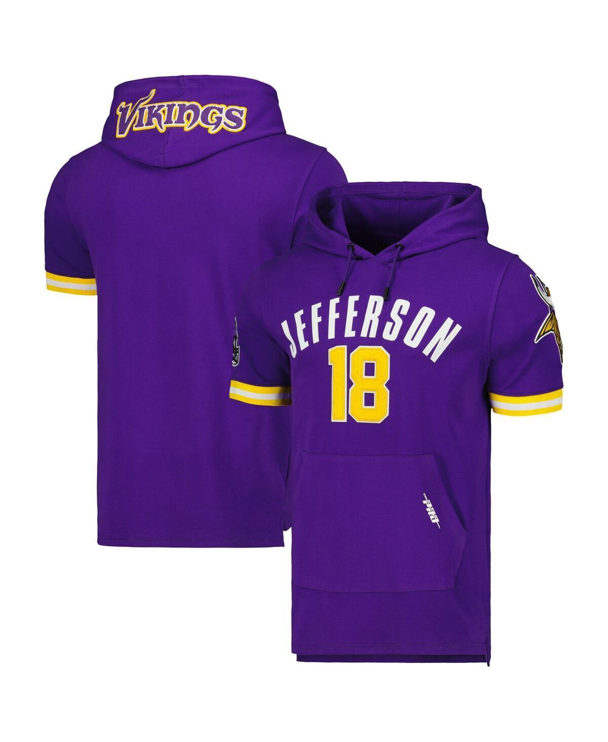 Mens Pro Standard Justin Jefferson Purple Minnesota Vikings Player Name and Number Hoodie T-shirt Product Image