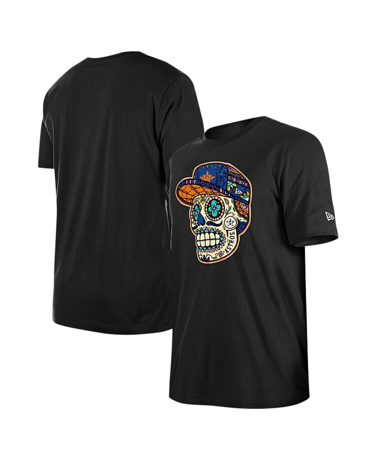 New Era Mens Black Houston Astros Sugar Skulls T-Shirt Product Image