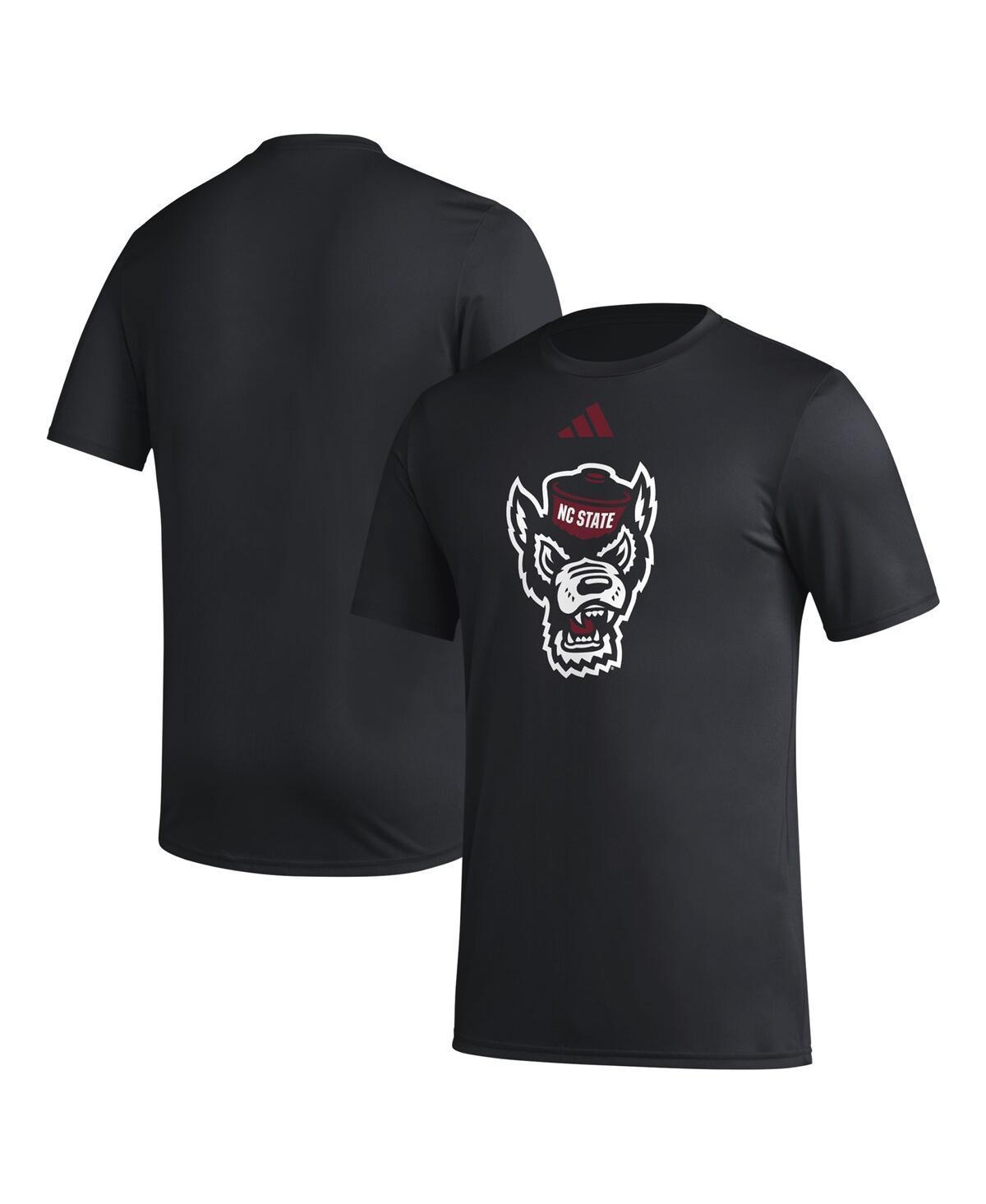 Mens adidas Black NC State Wolfpack Primary Locker Logo Pre-Game AEROREADY T-Shirt Product Image