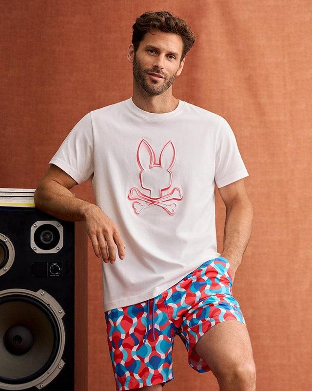 Psycho Bunny Men's Vincent Graphic Tee 103 WHITE/R Product Image