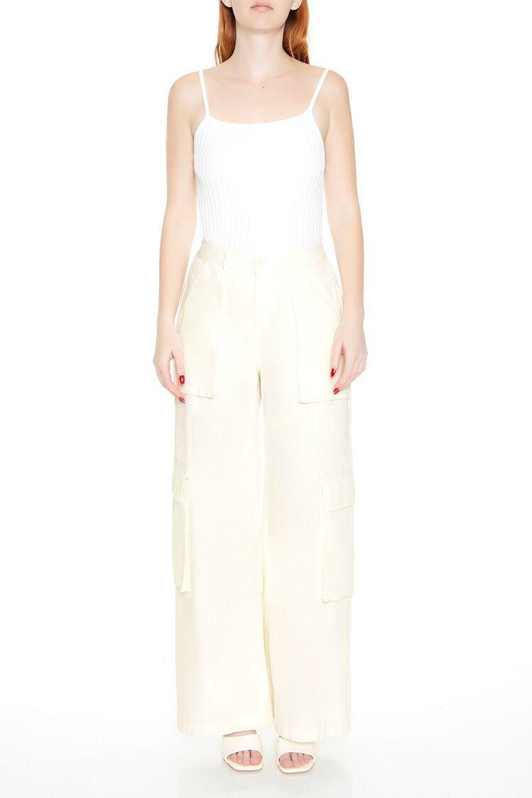 Linen-Blend Cargo Pants | Forever 21 Product Image