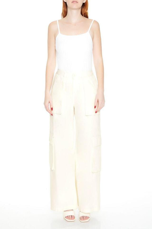 Linen-Blend Cargo Pants | Forever 21 Product Image